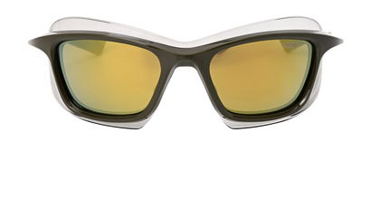 Christian Dior DiorXplorer S1U Shield Sunglasses, &pound;350, Accessories, Khaki, Front view