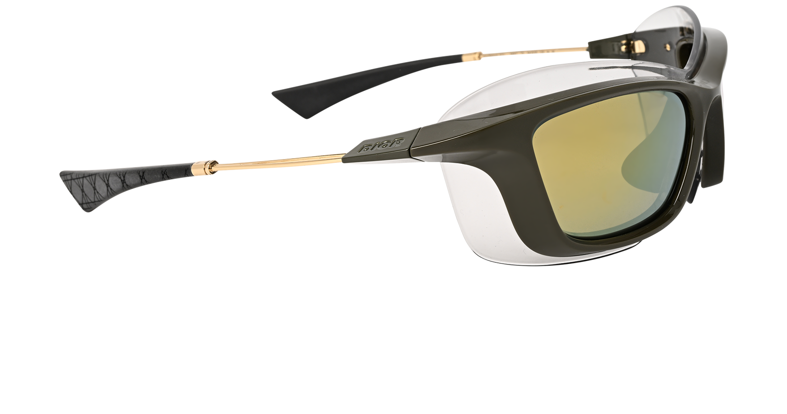 Christian Dior DiorXplorer S1U Shield Sunglasses, &pound;350, Accessories, Khaki, Side view
