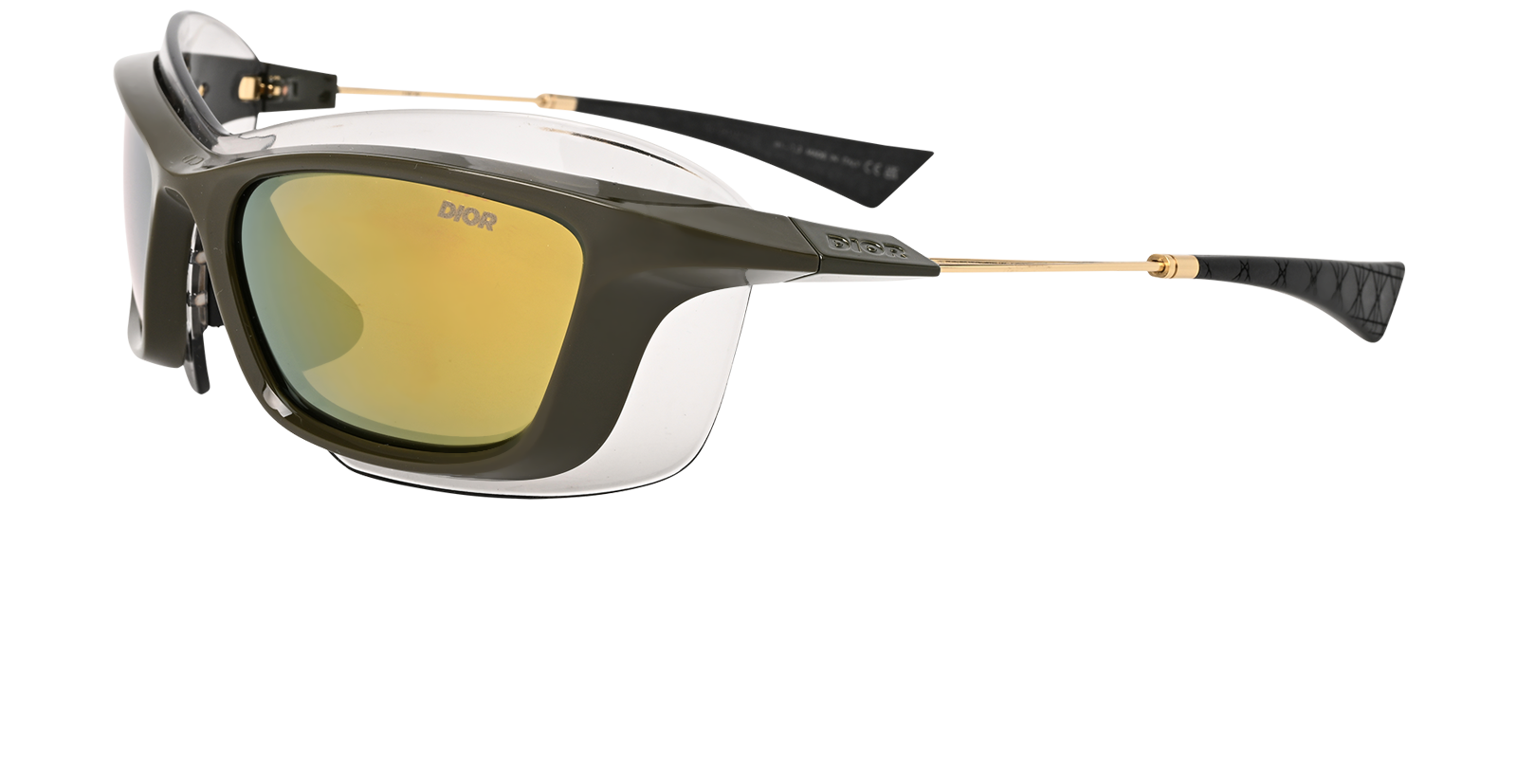 Christian Dior DiorXplorer S1U Shield Sunglasses, &pound;350, Accessories, Khaki, Bottom view