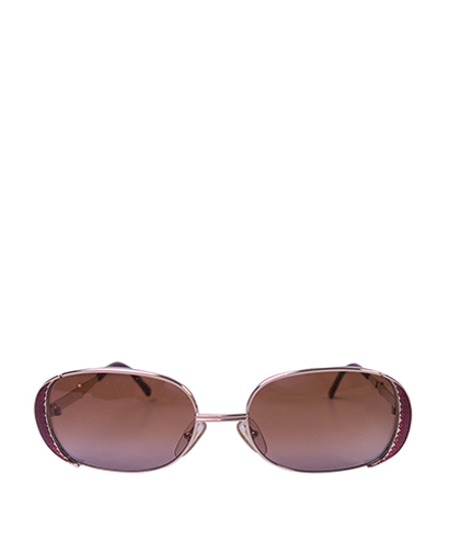 Dior Vintage Oval Chevron Frames, front view