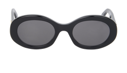Celine CL40194U Triomphe Oval Sunglasses, Acetate, Black, C/B, 3*