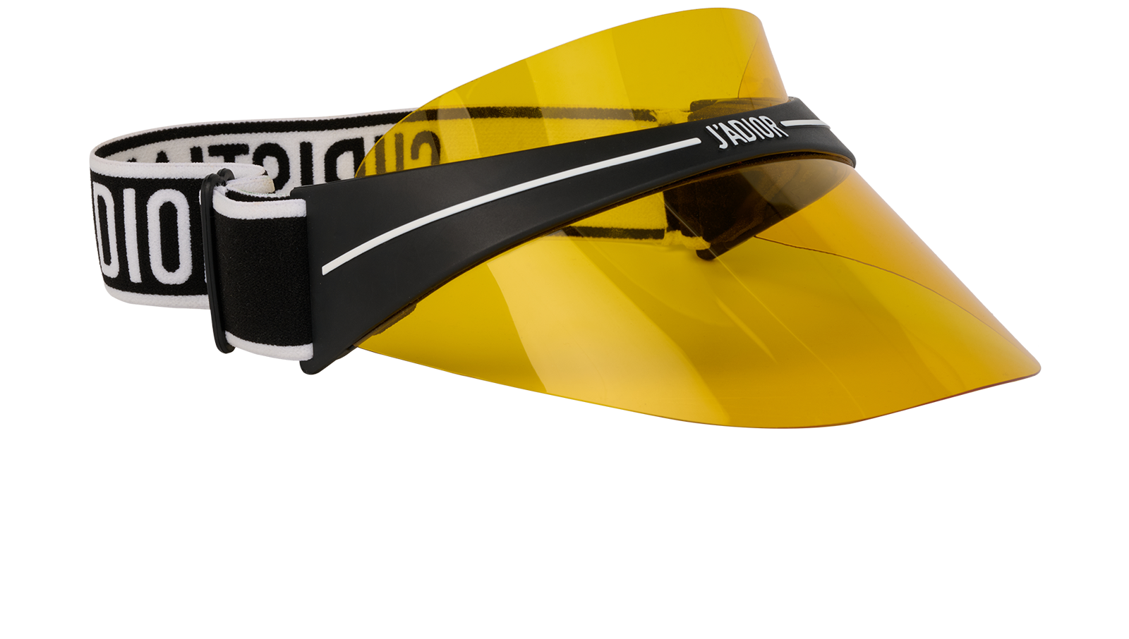 Christian Dior DiorClub1 Visor, &pound;220, Accessories, Black/Yellow, Side view