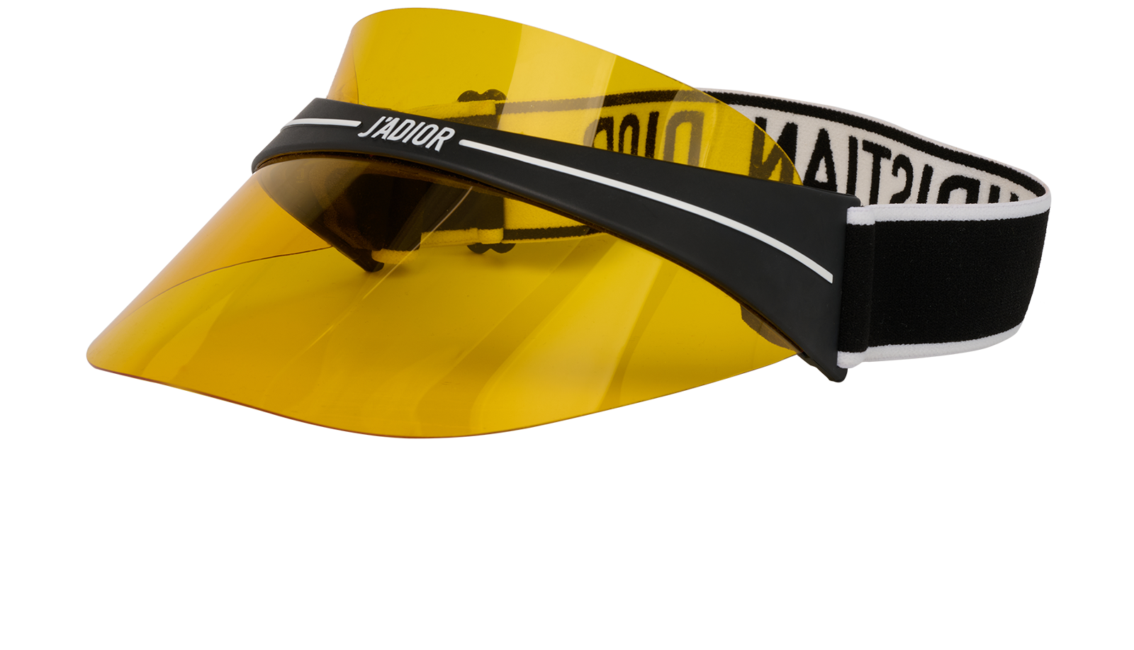Christian Dior DiorClub1 Visor, &pound;220, Accessories, Black/Yellow, Bottom view
