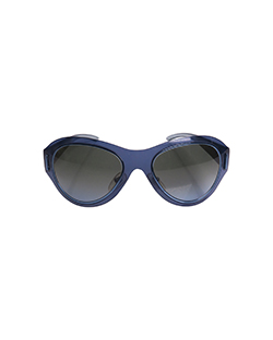Fly Girl Sunglasses,Plastic,Blue Frame,Green Lens,56c