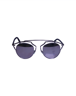 Dior So Real Sunglasses, Silver/Black, Metal, DB, Box, SEH02BPQZM