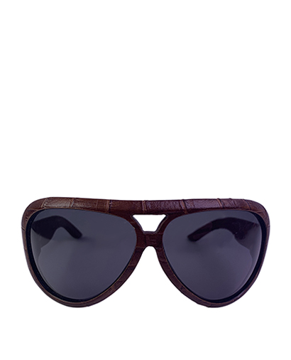 Christian Dior Croc Embossed Aviators, front view