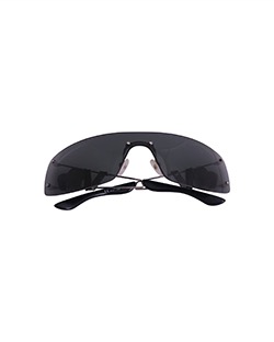 Dior Heart Core Sunglasses, Black Rectangle Lens, Black Frame, With Box