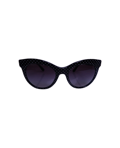 Dolce & Gabbana Polka Dot Cat Eye Sunglasses, front view