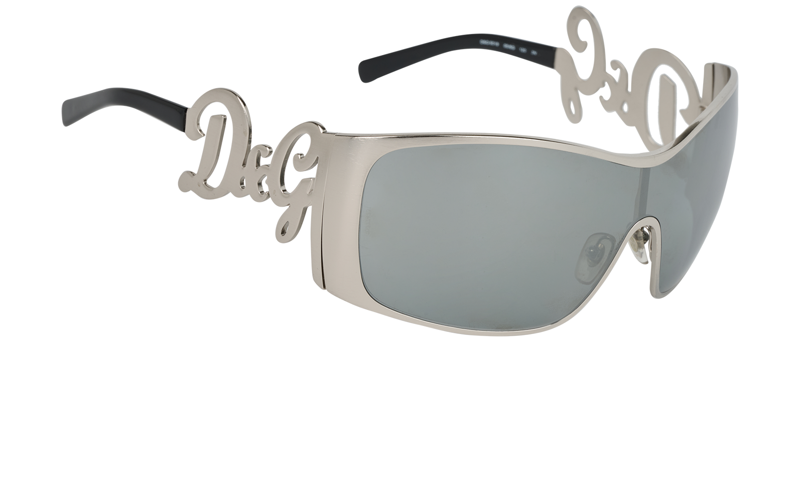 Dolce & Gabbana 6019 Shield Sunglasses, &pound;110, Accessories, Silver, Side view