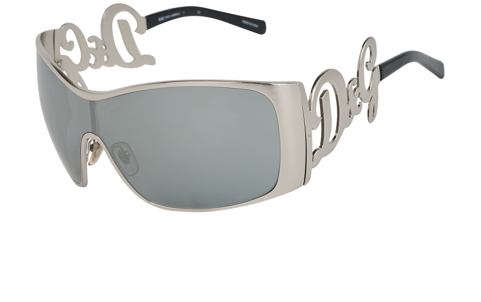 Dolce & Gabbana 6019 Shield Sunglasses, &pound;110, Accessories, Silver, Bottom view
