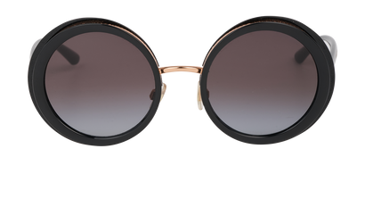 Dolce & Gabbana DG6127 Round Sunglasses, &pound;110, Accessories, Black, Front view