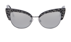 Dolce & Gabbana DG4346 CatEye Sunglasses, Acetate, Black, DB/B, 3*