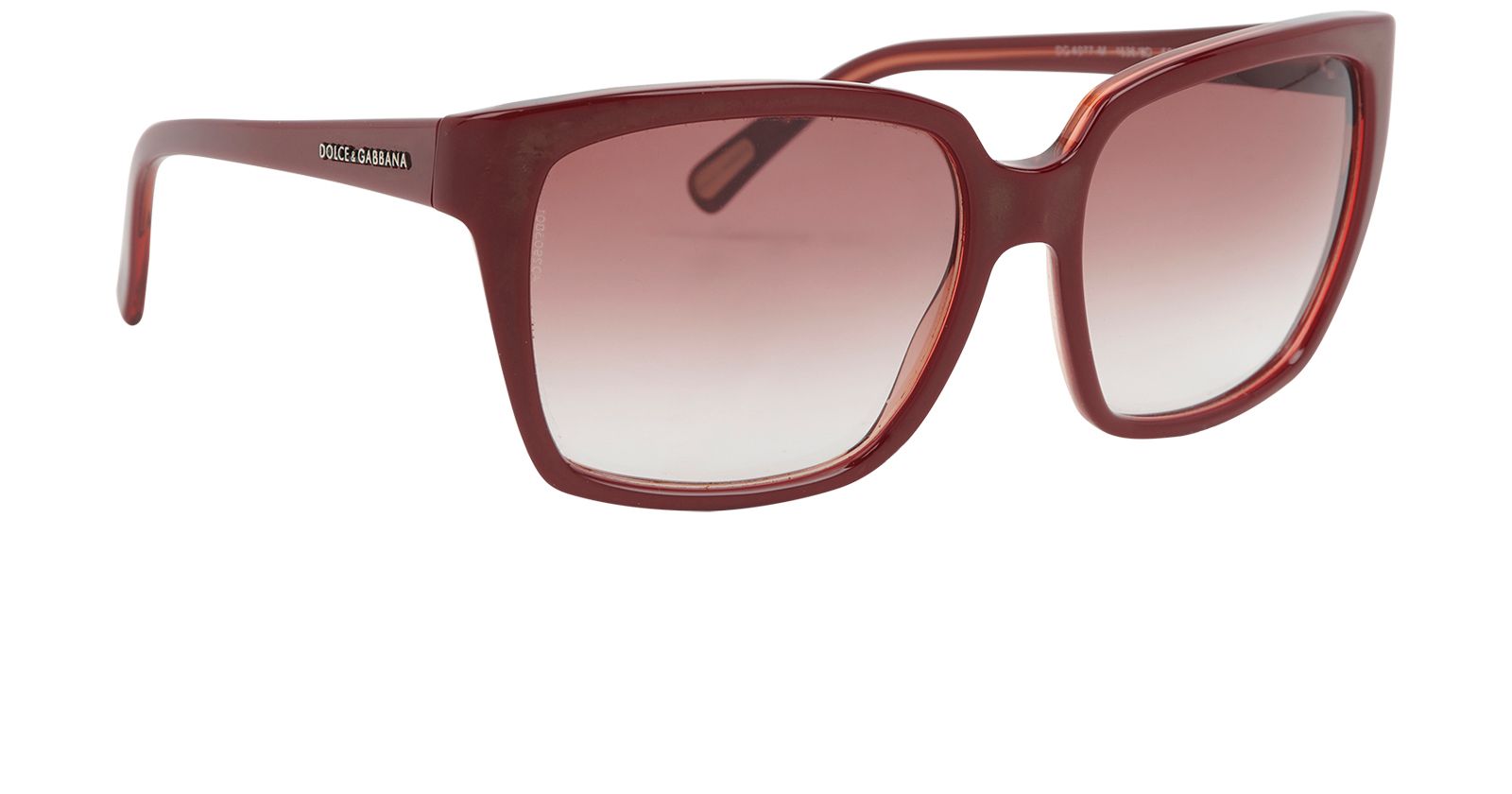 Dolce & Gabbana DG4077 Oversized Sunglasses, &pound;60, Accessories, Red, Side view