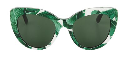 Dolce & Gabbana Banana Leaf Cat Eye Sunglasses, front view