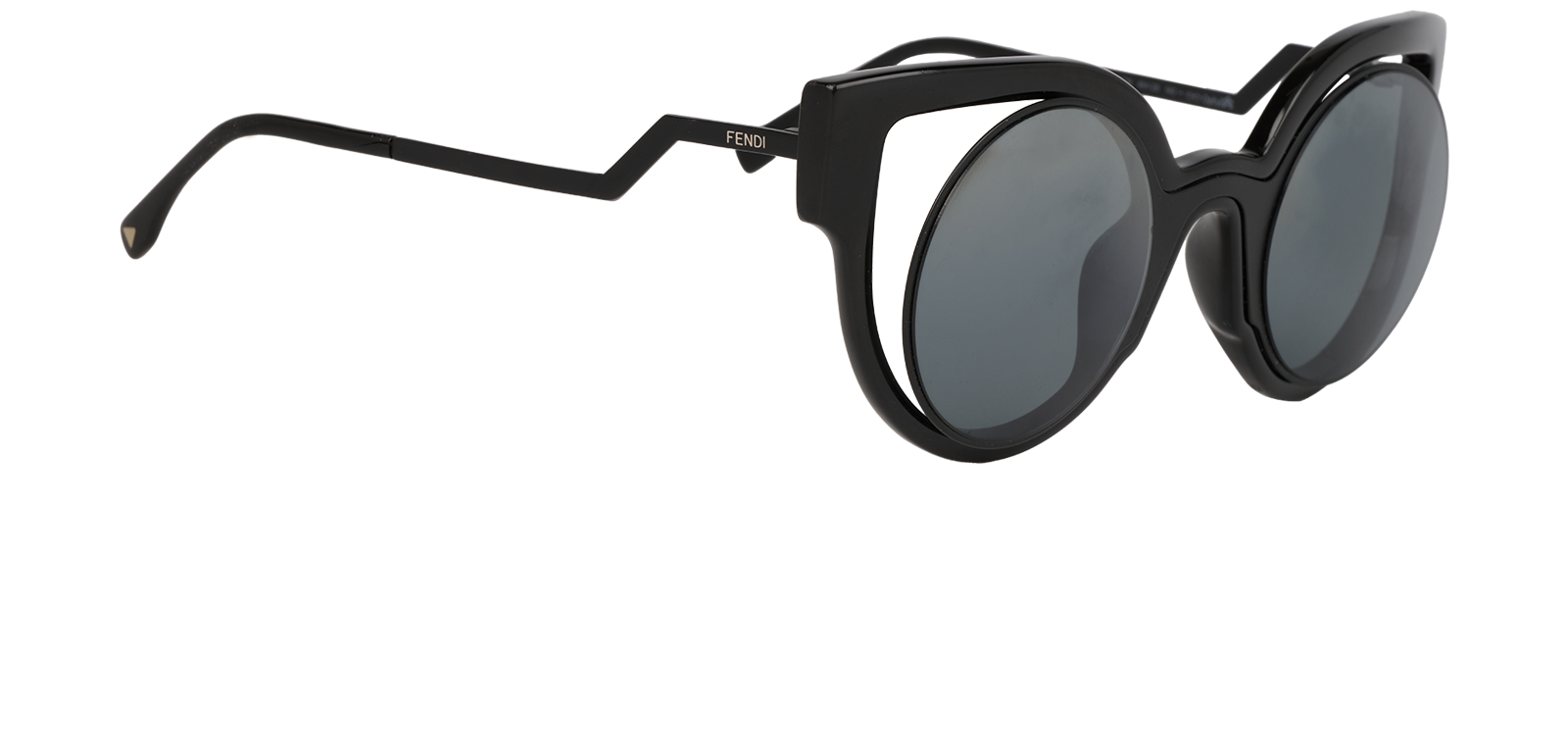 Fendi FF0137/S Cat Eye Sunglasses, &pound;140, Accessories, Black, Side view