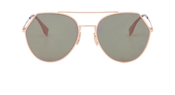 Fendi FF0194 Eyeline Aviator Sunglasses, Acetate, Pink/Gold, C, 3*