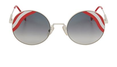 Fendi Waves Round Sunglasses, front view