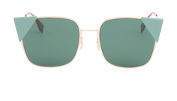 Fendi FF 0191/S Cat Eye Sunglasses, Acetate, Green, C, 3*