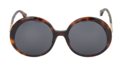 Fendi FF0430/S Oversized Round Sunglasses, Acetate, Brown, C, 3*