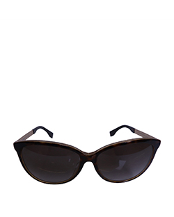 Fendi Dvoha Sunglasses, Metal/Plastic, Tortoiseshell, Case, FF0095