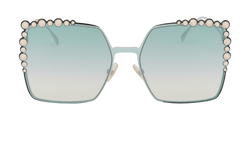 Fendi FF0259/S Oversized Embellished Sunglasses, Acetate, Aqua, 3*