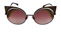 Fendi Hyposhine Sunglasses, Metal, Pink/Yellow, FF0215/S, 3*