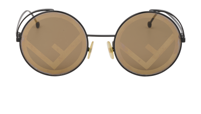 Fendi FF0343/S Circle Sunglasses, &pound;130, Accessories, Black, Front view