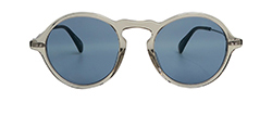 Givenchy Round Sunglasses, Metal/Plastic, Blue Lens/Clear Frame, C, 4*