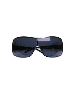 Givenchy SGV244 Sunglasses, Plastic Black Frame, Shied Black Lens, Case