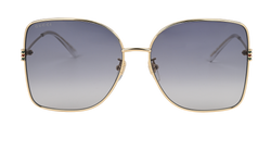 Gucci GG1282SA Square Sunglasses, Metal, Gold, C/DB, 3*