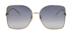 Gucci GG1282SA Square Sunglasses, Metal, Gold, C/DB, 3*