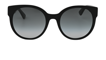 Gucci GG0035SN Round Sunglasses, £150, Accessories, Black, Front view
