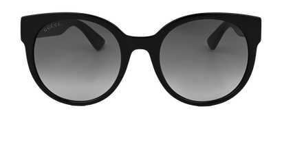 Gucci GG0035SN Round Sunglasses, £150, Accessories, Black, Front view