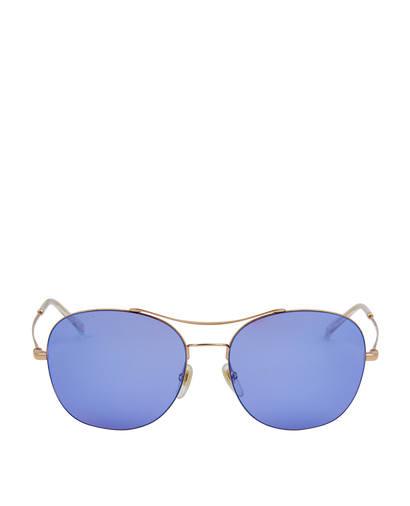 Gucci GG0501S Round Sunglasses, &pound;110, Accessories, Purple, Front view