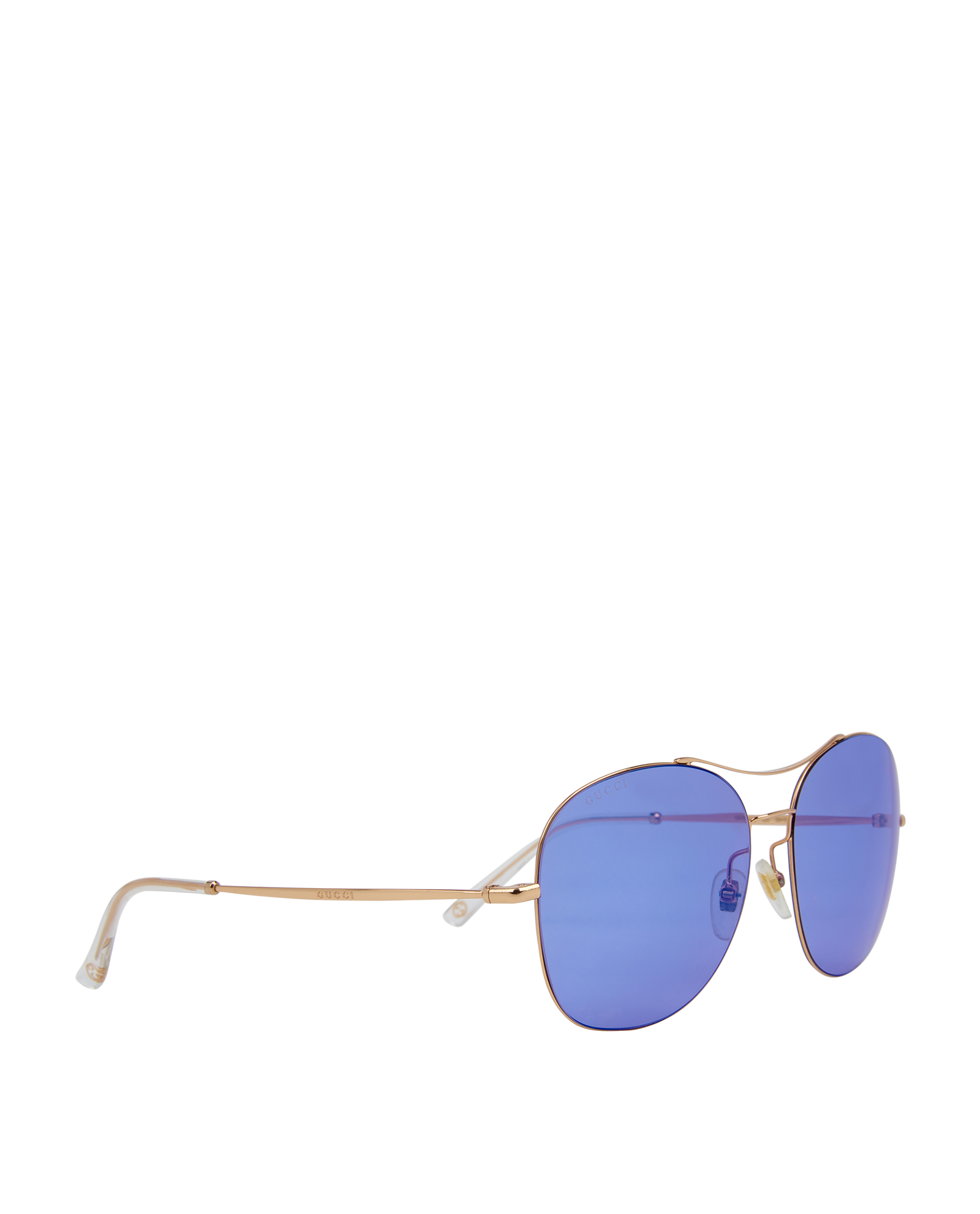 Gucci GG0501S Round Sunglasses, &pound;110, Accessories, Purple, Side view