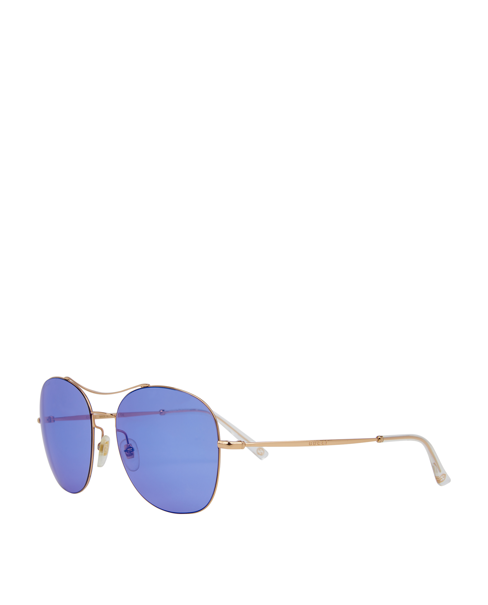 Gucci GG0501S Round Sunglasses, &pound;110, Accessories, Purple, Bottom view