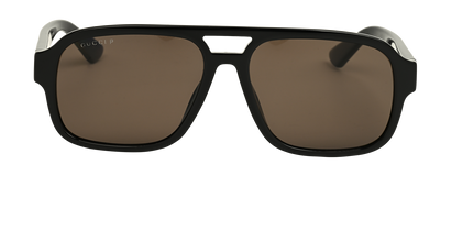 Gucci GG1342S Aviator Sunglasses, &pound;140, Accessories, Black, Front view