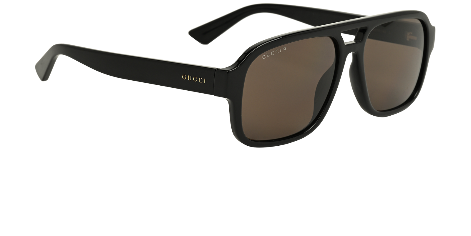 Gucci GG1342S Aviator Sunglasses, &pound;140, Accessories, Black, Side view