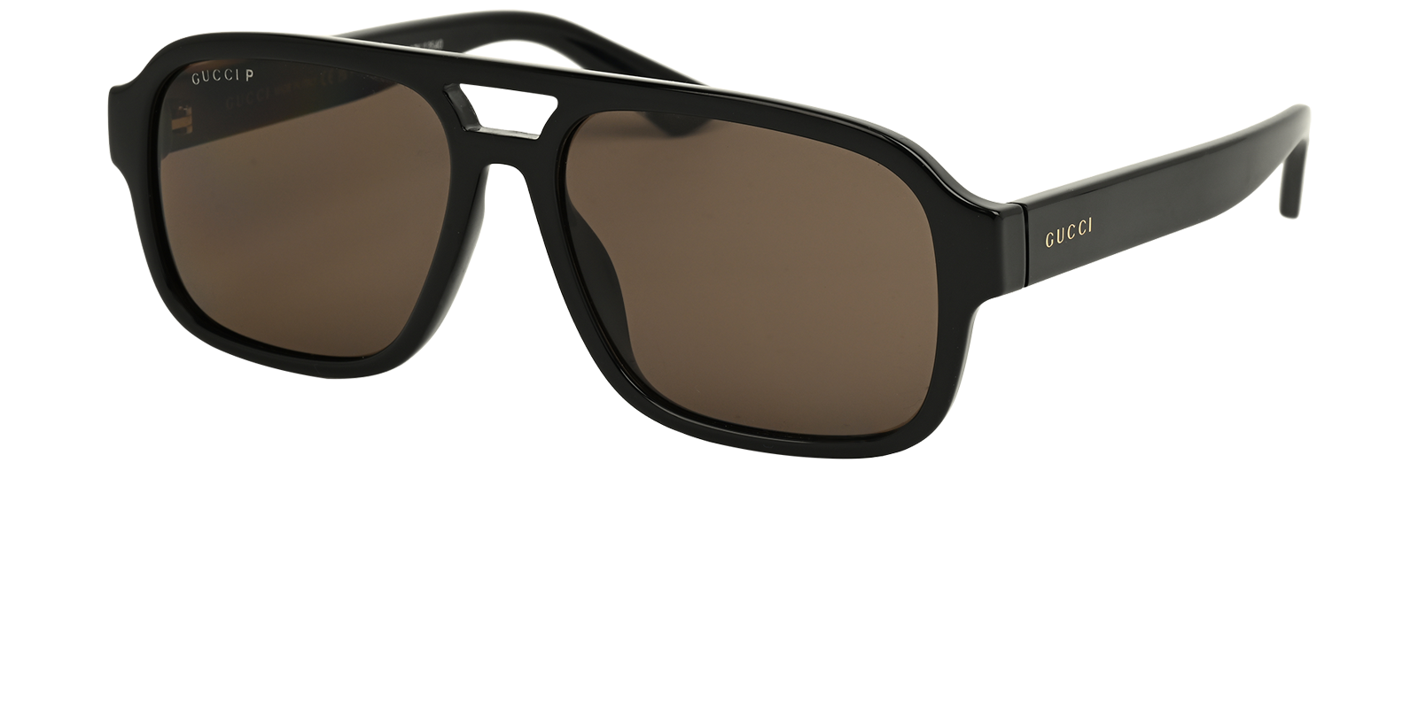 Gucci GG1342S Aviator Sunglasses, &pound;140, Accessories, Black, Bottom view