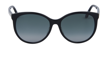 Gucci GG0729SA Embellished Logo Round Sunglasses, front view