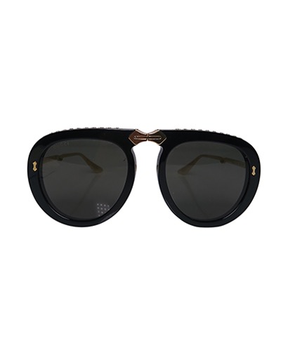 Gucci GG0307S Crystal Trim Foldable Aviator Sunglasses, front view