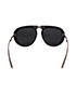 Gucci GG0307S Crystal Trim Foldable Aviator Sunglasses, back view