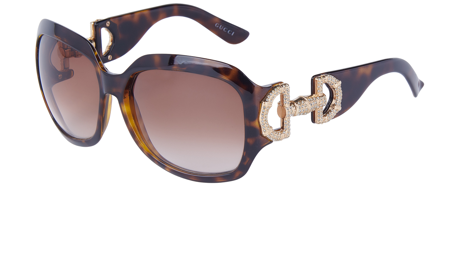 Gucci GG3107/S Embellished Horsebit Sunglasses, &pound;130, Accessories, Brown, Bottom view