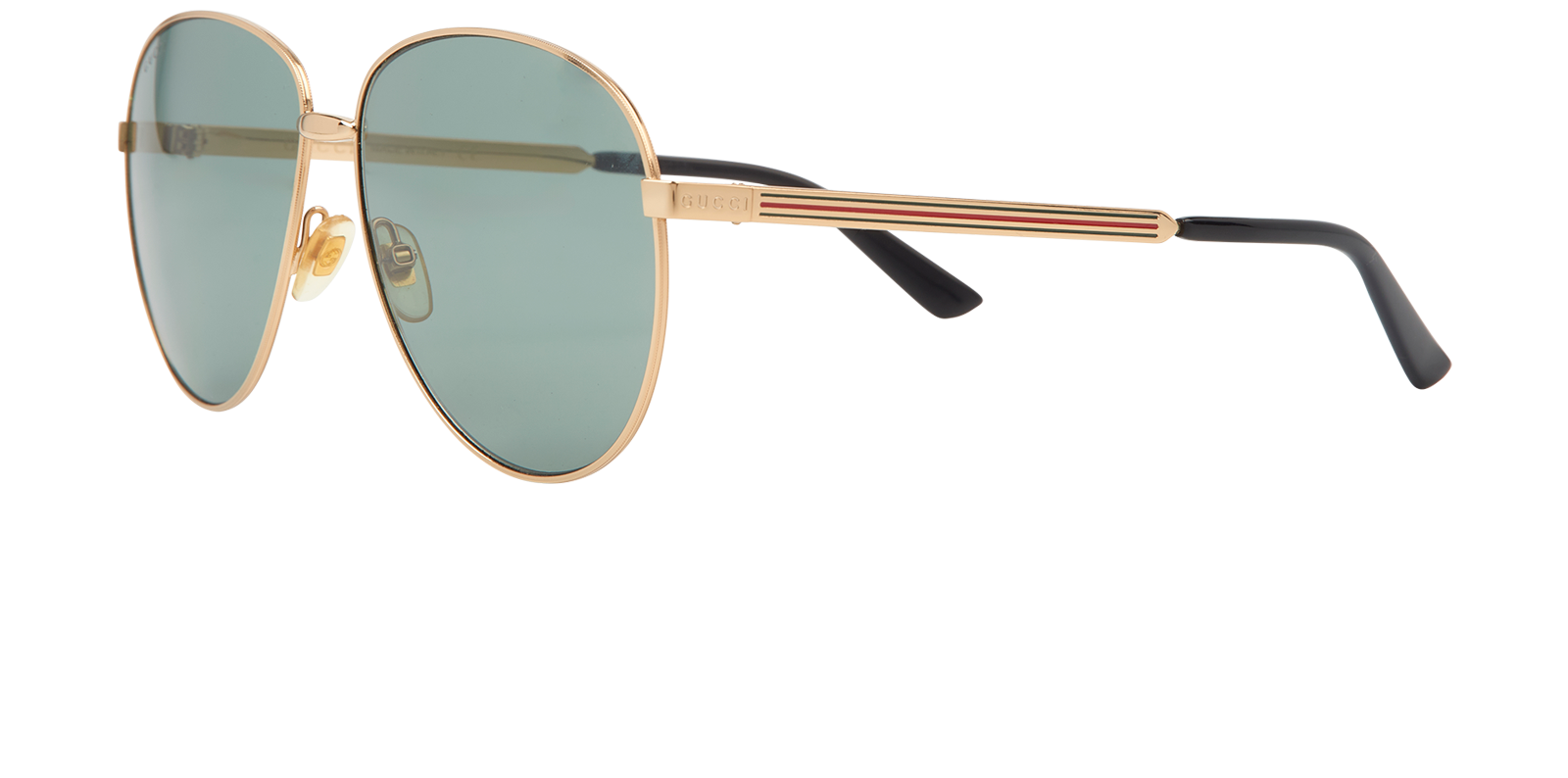 Gucci GG0138S Web Sunglasses, &pound;120, Accessories, Gold, Bottom view