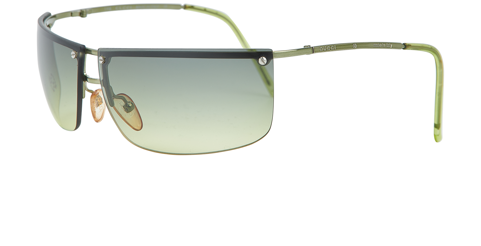 Gucci Vintage GG2653 Strass Sunglasses, &pound;180, Accessories, Green, Bottom view