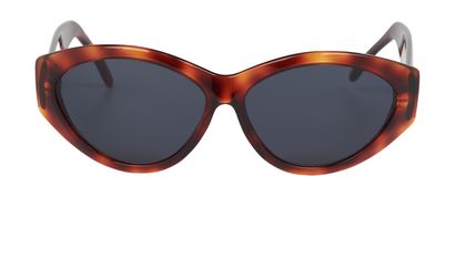 Gucci Vintage Oval Sunglasses, &pound;110, Accessories, Brown/Gold, Front view