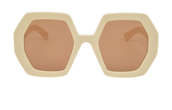 Gucci GG0772S Hexagon Sunglasses, Acetate, Beige, DB/C, 3*