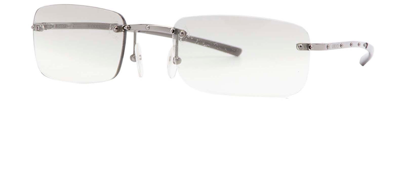 Vintage Gucci Rimless Sunglasses, &pound;35, Accessories, Grey, Bottom view