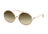 Gucci GG0253S Circle Sunglasses, &pound;150, Accessories, Gold, Bottom view