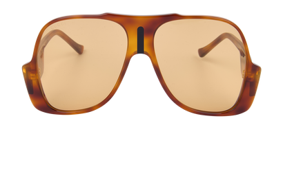 Gucci GG0785S Oversized Sunglasses, &pound;190, Accessories, Brown, Front view